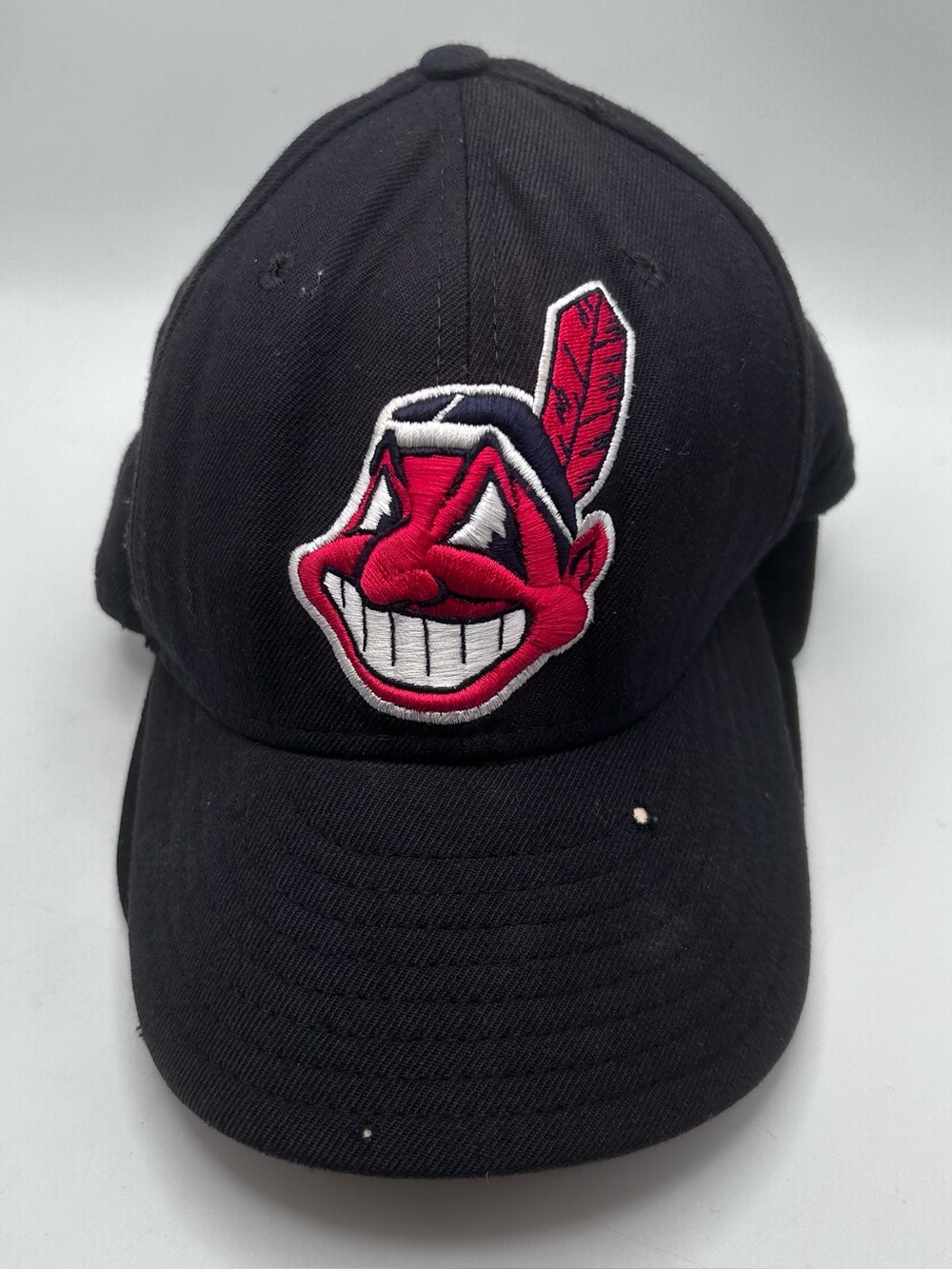 Vintage 90s Cleveland Indians New Era Diamond Collection Wool Hat Fitted 7 3/8
